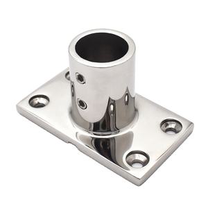 Sıcak satış döküm paslanmaz çelik payanda tabanı deniz korkuluk için 90 derece dikdörtgen taban - Product Image 3