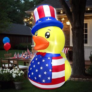 Décorations gonflables de canard de 1,5 m pour le 4 juillet, Jour de l'Indépendance, avec lumières LED intégrées pour fêtes patriotiques - Product Image 1
