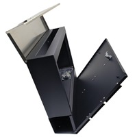 Boîte aux lettres moderne extérieure grande capacité avec serrure à clé, boîte à suggestions avec compartiment pour journaux