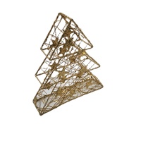 Lámpara de filamento de cobre cálido, luz con motivo de árbol de Navidad, polvo dorado, estéreo, 20L