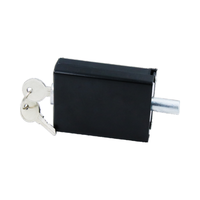 Serrure de porte folle à broche unique en boîte avec plaqué noir