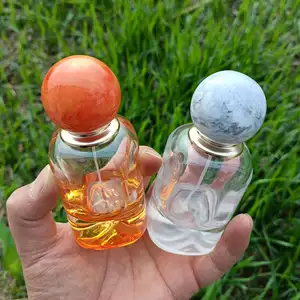 New creative square volcano bottom perfume bottle 50ml silver thick bottom bayonet spray colored glass bottle