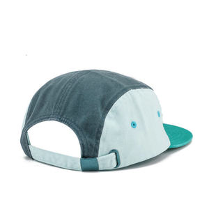 Logo personnalisé étiquette 5 panneaux <span class=keywords><strong>de</strong></span> haute qualité Camp chapeau casquette coton non structuré Snapback papa chapeaux cinq panneaux chapeau - Product Image 4