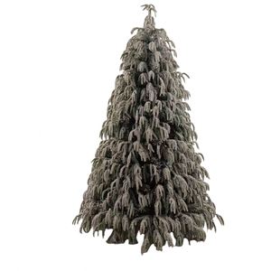 Willow Leaf Flocking Christmas <b>Tree</b> Home High-end White Snow <b>Tree</b> with <b>Lights</b> - Product Image 2