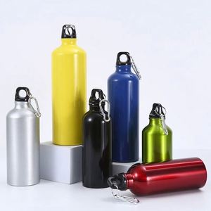 Botella de Agua Deportiva Ligera de Aluminio de 500 ml/16 oz con Logotipo Personalizado, Aislamiento Térmico, para Beber Directamente, con Mosquetón para Fitness - Product Image 3