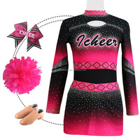 Pompons de cheerleading 2023, costumes en gros, jupes de cheerleader, robes, uniformes, uniformes de cheerleading pour filles, sublimation, danse
