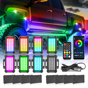 Kit d'éclairage de châssis à 36 LED/pods, télécommande et application, éclairage RGBW lumineux et durable, kit d'éclairage de châssis pour <span class=keywords><strong>SSV</strong></span> RZR Sand Spider Dune Buggy - Product Image 1