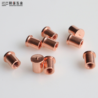 Stud Pengelasan CD M4 M5 M6 Metrik/Imperial Tipe IT Baja Karbon Berlapis Tembaga Kepala Flens Kelas 4.8 & 6.8 Stud Pengelasan