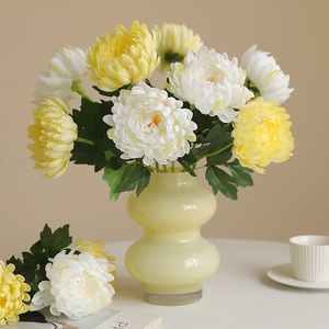 1 Pieza de <span class=keywords><strong>Flores</strong></span> Artificiales de Crisantemo con Tallos, Arreglos Florales de Seda <span class=keywords><strong>para</strong></span> Centros de Mesa de Bodas, Decoración <span class=keywords><strong>para</strong></span> el Hogar y la Oficina - Product Image 3