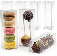 Boîtes à macarons et boîtes à cadeaux en plastique écologique transparent, emballages personnalisables pour gâteaux et bonbons