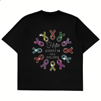 Transfert de strass personnalisé, motifs de lutte contre le cancer du sein pour t-shirts
