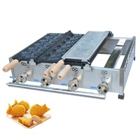 Chaud professionnel automatique 12 pièces poisson gaufrier Machine gaz Taiyaki Maker