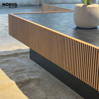Table basse moderne NORYA avec tiroir pour le salon, table basse en bois pour la maison
