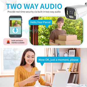 8 MP 4 MP POE cố định Bullet IP Camera CMOS cảm biến thông minh lai Strobe ánh sáng âm thanh cảnh báo OEM NVR lưu trữ dữ liệu tùy chọn - Product Image 4