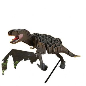 Carte pop-up dinosaure découpée en papier pour décoration de fêtes et cadeaux - Product Image 3