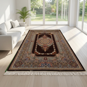 Alfombra de Seda Anudada a Mano de Primera Calidad, Diseño Moderno, Antideslizante, Lavable, Patrón Personalizado para un Interior Elegante de Casa u Hotel - Product Image 6