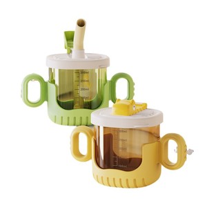 จิ่ยอี้ แก้วหัดดื่มสำหรับเด็กพร้อมหูจับ 300 มล. ป้องกันการหก สำหรับเด็กอายุ 6 เดือนขึ้นไป - Product Image 1