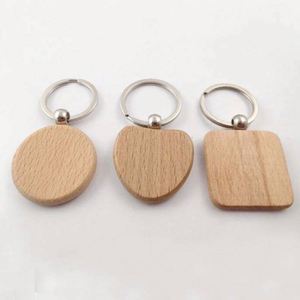 Ys59 Custom Logo Luxury Wood Key Chains Beech Wood Timber Keychain Wooden Key Chains for Laser Engraving Logo House Love Shape - Product Image 5