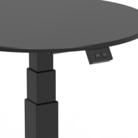 E1 noir bureau d'ordinateur portable électrique réglable en hauteur bureau debout moderne électrique assis debout bureau une jambe ronde côté Table basse