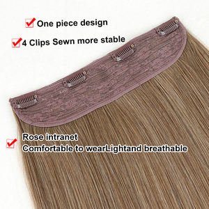 Julianna Paquet 22 "Cendré Blond Brun Soyeux Cheveux Raides 1 Pièces Synthétique Clip dans les Extensions de Cheveux Clip-in avec 4 Clips - Product Image 3