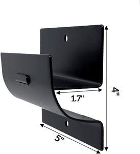 Jh-mech – cintres de rangement muraux de Garage, crochet d'échelle en métal noir robuste enduit de poudre - Product Image 2