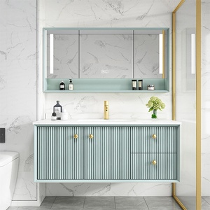 Pink French-style ceramic integrated <b>bathroom</b> sink smart butterfly mirror wall-mounted <b>bathroom</b> <b>vanity</b> - Product Image 6