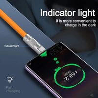 Kabel Data Pengisian Daya Super Cepat 120W 6A Logam Paduan Seng Silikon Cair Micro USB untuk iPhone IOS Pengisi Daya Tipe-C untuk Printer