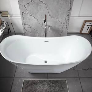 MATCH WELL Modern <span class=keywords><strong>1</strong></span>,4-<span class=keywords><strong>1</strong></span>,8 M Blanco Acrílico Independiente Whirlpool Masaje Bañera Función <span class=keywords><strong>de</strong></span> remojo Escurridor Accesorio Portátil - Product Image 1