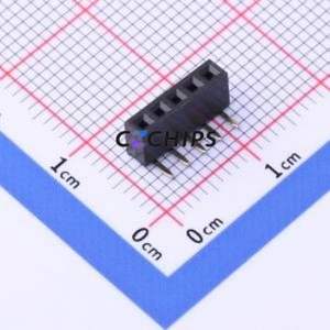 PM200-1-05-W-4.3 Pin Socket Bent Lead Through Hole,P=2mm Connector 1x5P 2mm Square Hole Right Angle Insert - Product Image 1