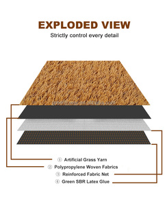 Gazon artificiel décoratif pour <span class=keywords><strong>l</strong></span>'extérieur, tapis en gazon synthétique, hauteur <span class=keywords><strong>de</strong></span> <span class=keywords><strong>la</strong></span> pile <span class=keywords><strong>de</strong></span> 25mm - Product Image 3