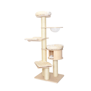 Grand chat en bois <span class=keywords><strong>griffoir</strong></span> en peluche arbre à chat en peluche dans les jouets pour animaux de compagnie - Product Image 3