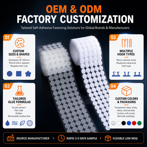 <span class=keywords><strong>Bande</strong></span> de fixation auto-adhésive double face en polyester/nylon, écologique, résistante, souple et fine, avec points auto-agrippants - Product Image 6