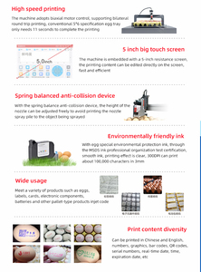 Impresora de Huevos de Tinta, Venta Directa de Fábrica, Impresión Automática de Logotipos/Fechas/Códigos QR en Huevos - Product Image 5