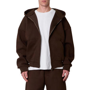 Sweat-shirt à capuche confortable multicolores pour homme, lourd, surdimensionné, zippé, sweat-shirt d'hiver pour homme, veste décontractée confortable avec poches - Product Image 3