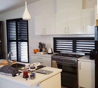Intérieur Noir 89mm Persienne Lame Fenêtre Plantation Volets pour l'Australie