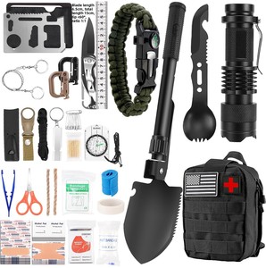 Kit di Sopravvivenza Multifunzionale PTGE per Emergenze in Natura, <span class=keywords><strong>Set</strong></span> di Attrezzi per Campeggio all'Aperto B26 - Product Image 1
