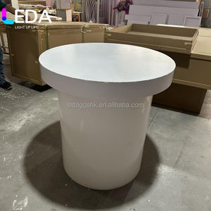 อุปกรณ์จัดงานแต่งงาน LEDA โต๊ะเจ้าบ่าวเจ้าสาว งานแต่งงาน โต๊ะอะคริลิคทรงกลมสีขาวตกแต่งด้วยกระจก - Product Image 6