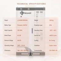 Lezet 109kWh 60kW Lityum İyon Hava Soğutmalı Hibrit Şebeke C&I Enerji Depolama Sistemi IP55 Aerosol Yangın Söndürme Özellikli