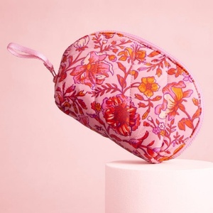 Sac cosmétique de motif de coton de haute qualité sac de maquillage de voyage Portable avec pochette à fermeture éclair Logo pour les soins de la peau - Product Image 6
