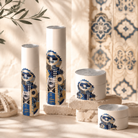 Bouteilles et pots en verre artistiques 30g 50g 50ml 120ml, ensemble d'emballage pour soins de la peau, pulvérisateur rond à pompe, sérigraphie, OEM ODM