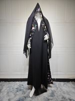 Ensemble Abaya Dubai de Luxe à Manches Brodées Florales pour Femmes Musulmanes – Kaftan Élégant et Modeste pour Soirées et Mariages 2026