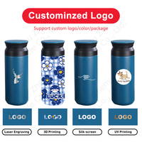 Thermos isotherme en acier inoxydable 350 ml 500 ml avec anse de transport et couvercle, personnalisable avec logo, pour le bureau, l'extérieur et la consommation quotidienne d'eau