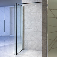 Cabine de douche carrée élégante avec porte coulissante en verre trempé, finition brossée, dimensions personnalisées pour appartement
