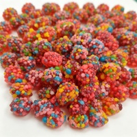 Bonbons Gélifiés Croquants aux Perles Colorées Saveur Fruitée, Emballage en Sachet, Fabrication OEM Chinoise
