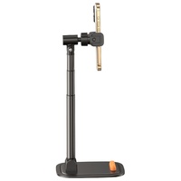 Support de téléphone portable et tablette pliable en alliage personnalisable pour enregistrement vidéo, diffusion en direct et prise de vue mains libres à double caméra