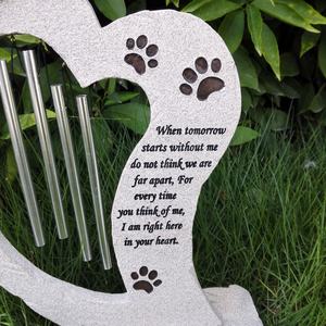 Campanella a Vento con Pietre Commemorative per Gatti, Pietre Commemorative Personalizzate per Animali Domestici, Pietre <span class=keywords><strong>da</strong></span> <span class=keywords><strong>Giardino</strong></span>, Lapidi, Incisione con Nome e Date - Product Image 2