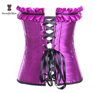 Corsé Sexy para Mujer, Talla Grande 6XL, Corsé de Satén con Lazo, Bustier para Mujer - Product Image 3