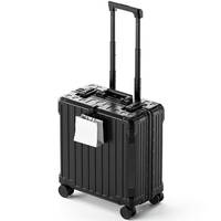 Valise CAMEL moderne, nouvelle, petite, 18 pouces, à roulettes fixes, unisexe, bagage à main, coque rigide en aluminium, serrure à combinaison TSA, voyage