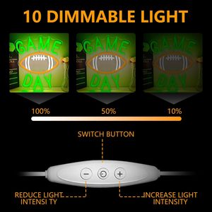 Game Day Letreros Neon Football LED dimmable USB powered ambient <b>light</b> store <b>window</b> decoration <b>light</b> street indicator <b>light</b> 5v - Product Image 4