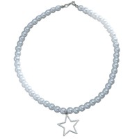 Nouveau à la mode Imitation perle perlée creux étoile pendentif collier Simple décontracté personnalité conception colliers de perles